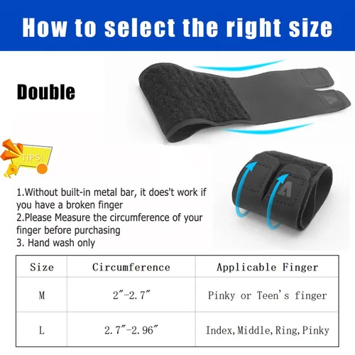 Vista 6 de Férula para dedos, soporte ajustable para dedos, funda ajustable para dedos, soporte de dedos de compresión para dedos de mazo, soporte para dedos