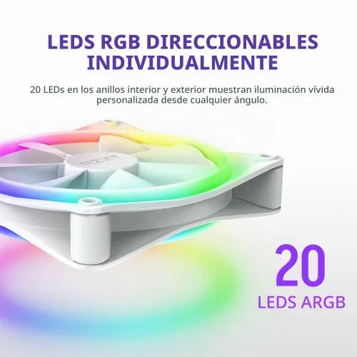 Vista 3 de NZXT Paquete triple F120 RGB Duo - 3 ventiladores RGB de 4.724 in +