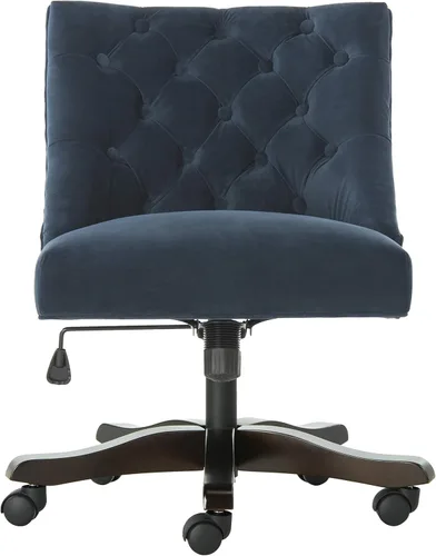 Vista 10 de Safavieh Mercer Collection Soho - Silla de escritorio giratoria de lino color crema claro