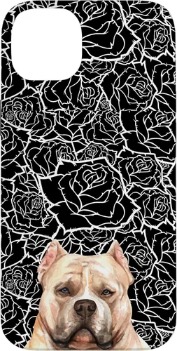 Vista 15 de American Bulldog Bully Dog Rose Flower Black White Pattern Case for iPhone 17
