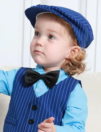 Vista 3 de A&J DESIGN Gorra de conductor vintage para niños y bebés, sombrero plano de hiedra