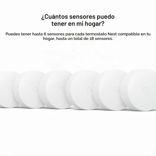 Vista 10 de Google Nest - Sensor de temperatura que funciona con el termostato de aprendizaje Nest y el termostato Nest E - Hogar inteligente, color blanco