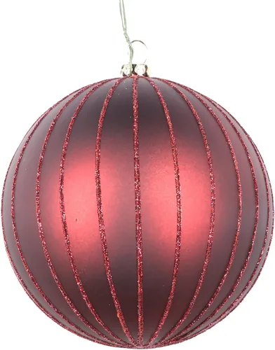 Vista 20 de Vickerman Adorno navideño de bola de avena mate con purpurina de 5 pulgadas. Incluye 4 piezas por bolsa.