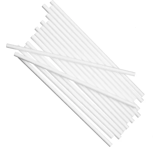 Vista 4 de Paquete de 750 pajitas de papel desechables, envueltas, color blanco, 7.5 in, compostables, biodegradables, agradables a la tierra, pajitas de papel