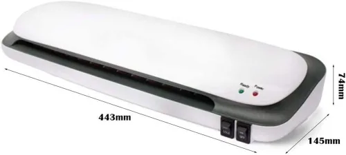 Vista 2 de Laminador A4, calentamiento rápido y no s máquina laminadora térmica 9.843 in/min velocidad con calentamiento rápido de 3 minutos