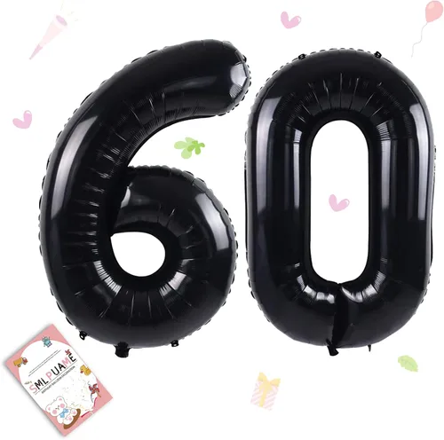 Vista 154 de Globos grandes de 40 pulgadas de números del 0 al 9, globos numéricos para decoración de fiesta de cumpleaños, globos de helio de aluminio