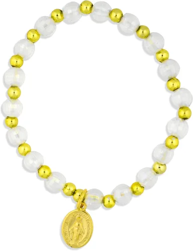 Vista 2 de Vaticano pulsera elástica de las importaciones católica con Milagrosa Medalla