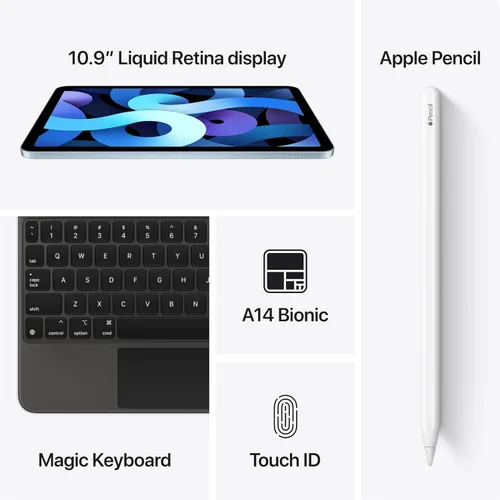 Vista 6 de Apple iPad Air 2020 (10.9 pulgadas, Wi-Fi, 64 GB), plateado (4ª generación)