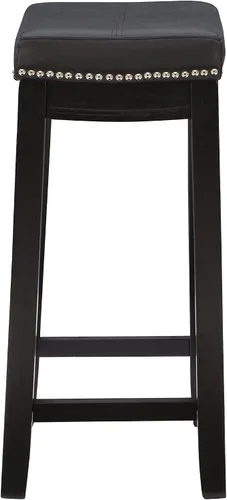 Vista 8 de Linon Claridge Taburete de mostrador, negro, 26 x 18 x 12.75 pulgadas