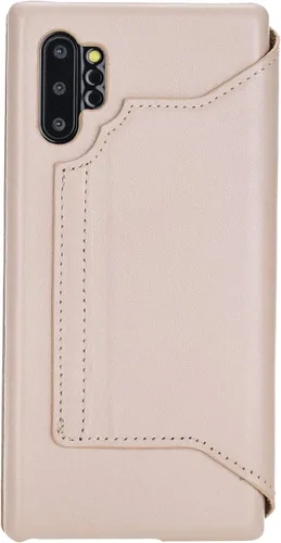 Vista 7 de Venito Venice - Funda delgada compatible con Galaxy Note 10 Plus con soporte, cartera, cierre automático y función de bloqueo RFID (rosa nude)