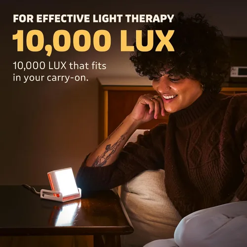 Vista 2 de Circadian Optics Lámpara de Terapia de Luz Brillante Luxy para Escritorio Como se Vio en Shark Tank Brillo Ultra Potente de 10,000 LUX