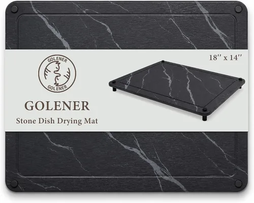 Vista 10 de Golener Tapete de secado de piedra para encimera de cocina, tapete