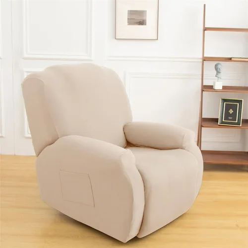 Vista 19 de LazyBoy - Funda para sillón reclinable, color liso, 4 piezas, fundas protectoras de muebles para sillón reclinable con bolsillo, funda para sofá