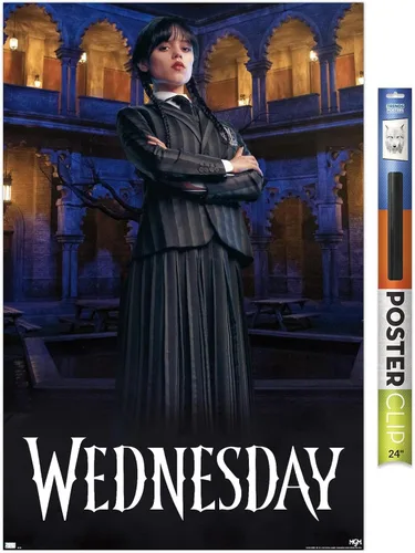 Vista 17 de Trends International Wednesday - Póster de pared de retrato, 14.725 x 22.375 pulgadas, versión enmarcada de madera de granero