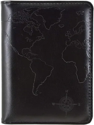 Vista 21 de Kandouren - Funda para pasaporte con bloqueo RFID, cartera para pasaporte para hombres y mujeres, el mejor regalo para viajeros, tarjetas de crédito