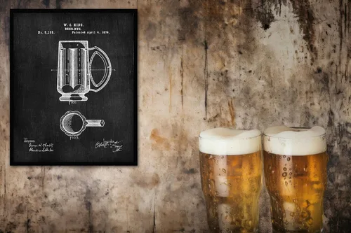 Vista 3 de Regalos de cerveza para decoración de pared para hombres, 6 impresiones artísticas sin marco (8 x 10), fabricante de cerveza artesanal, bebedores