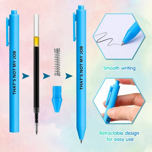Vista 2 de Epakh 50 bolígrafos divertidos a granel, suministros de oficina divertidos bolígrafos con frases inspiradoras, citas motivacionales, regalo novedoso