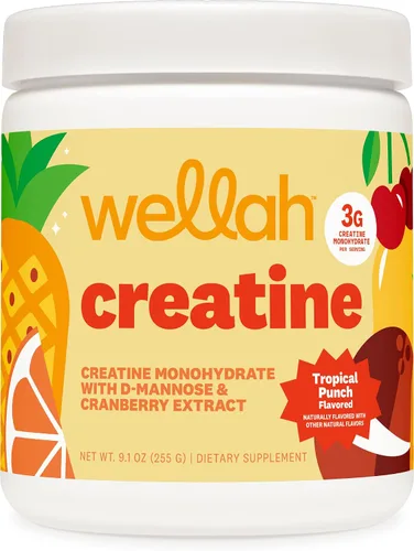 Vista 8 de Wellah Creatina para mujer (Blue Hawaii) 50 porciones, 0.11 onzas por porción Con diente de león y extracto de arándano