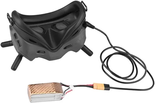 Vista 8 de ZEZEFUFU Cable de alimentación XT60 macho enchufe 47.6 in para DJI FPV gafas V2, XT60 macho a DC macho cable de ángulo recto
