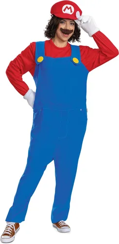 Vista 5 de Disfraz de Mario, disfraz unisex oficial de Super Mario para adultos y accesorios