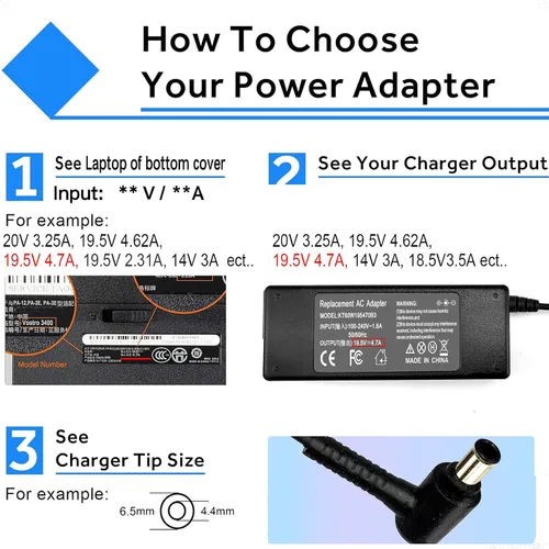 Vista 2 de ACDP-085N02 - Adaptador de CA para Sony Bravia KDL-40 KDL-48 KDL-32 KDL-42 Series KDL-40R510C KDL-40W600B KDL-48R510C KD-L48W600B KDL-48W650D KDL-33