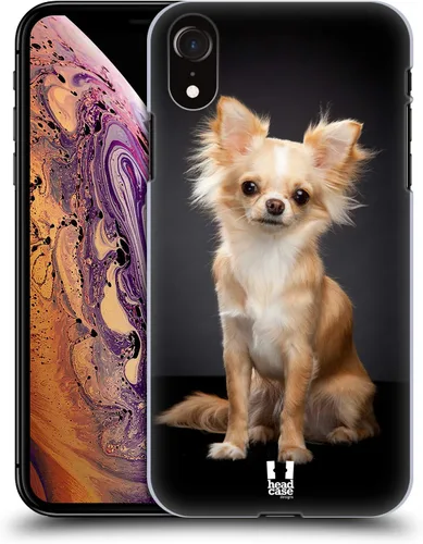 Vista 16 de Head Case Designs Estuche rígido para perros y perros en blanco y negro compatible con Apple iPhone XR calzones para perro blanco y negro.