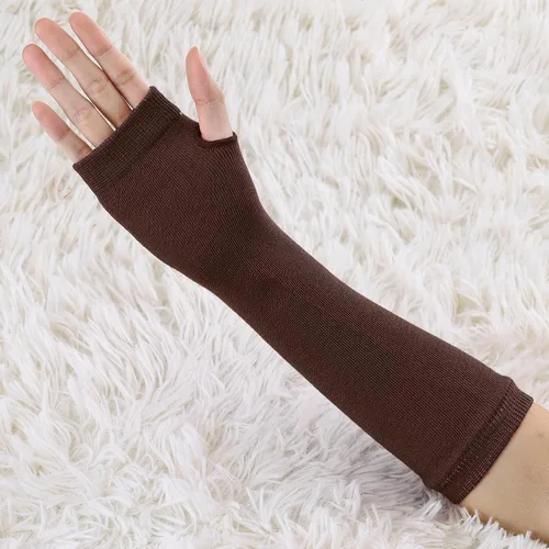 Vista 45 de Allegra K Calentadores de brazo sin dedos unisex de moda clásica