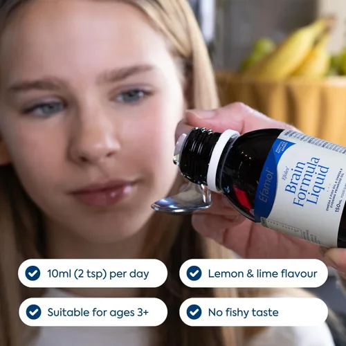 Vista 4 de Efalex Omega 3 +6 Suplemento alimenticio Líquido con sabor a limón y lima 150mls