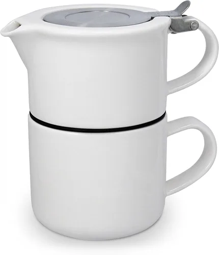 Vista 14 de FORLIFE Té para uno con infusor de 14 onzas, grafito negro