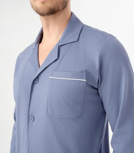 Vista 61 de DAVID ARCHY - Pijama de algodón con botones para hombre