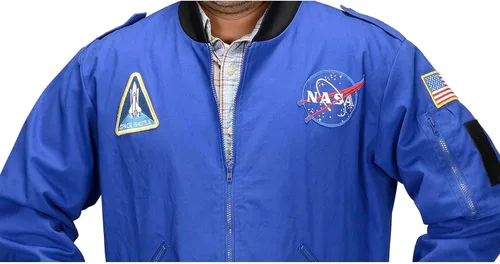 Vista 4 de Chaqueta de vuelo de astronauta de la NASA (azul)