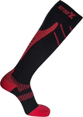 Vista 4 de CSX - Calcetines de compresión de 20 a 30 mmHg para hombres y mujeres, hasta la rodilla, soporte de recuperación, ajuste deportivo atlético, rojo