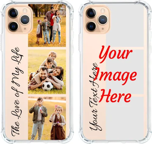 Vista 11 de Funda de teléfono con foto personalizada para iPhone 11 Pro Max, cubierta transparente suave de silicona personalizada con imagen/texto, regalo