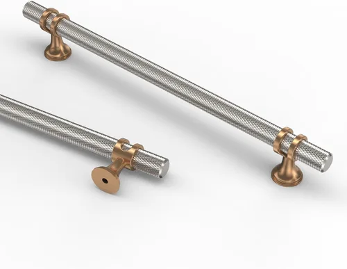 Vista 16 de Asidrama - Paquete de 10 manijas para gabinete de cocina de 3 pulgadas (76mm) de color negro mate y bronce champán, tiradores para gabinete