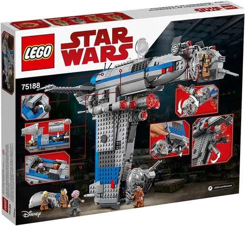 Vista 6 de LEGO Star Wars Episodio VIII Bombardero de resistencia 75188 Kit de construcción (780 piezas)