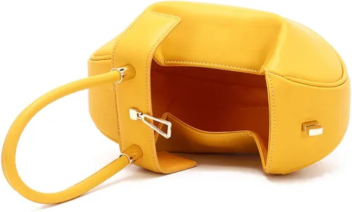 Vista 6 de Mn&Sue Bolso de mano de cuero genuino con asa superior para mujer, bolso de noche, fiesta, graduación, boda