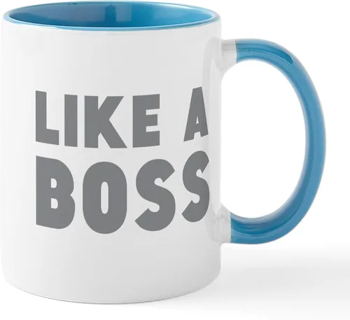 Vista 18 de CafePress – como un Boss Taza – El único Taza de café, taza de café, S, Blanco