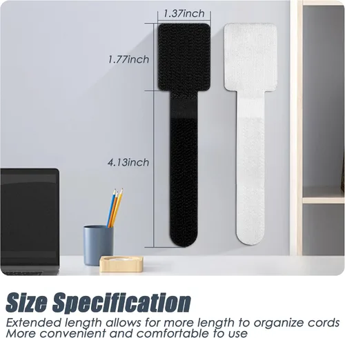 Vista 2 de Organizador de cables para electrodomésticos, organizador de cables adhesivo grande de escritorio para pequeños electrodomésticos de cocina, fuerte