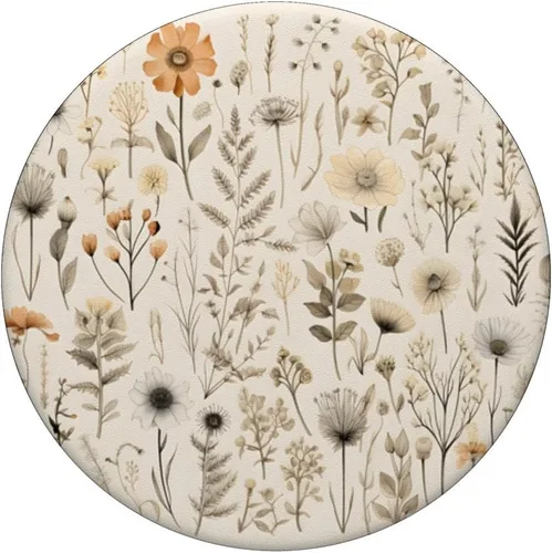Vista 3 de PopSockets estándar de flores silvestres bohemias, diseño botánico, floral, vintage, PopSockets estándar