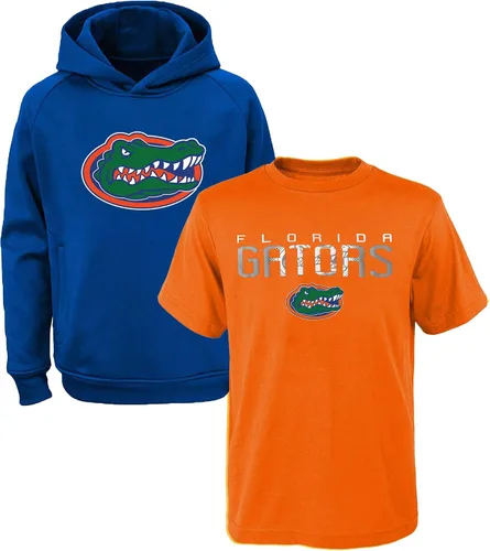 Vista 4 de NCAA Youth 8-20 - Conjunto combinado de sudadera con capucha y camiseta con logotipo primario de poliéster de rendimiento de 2