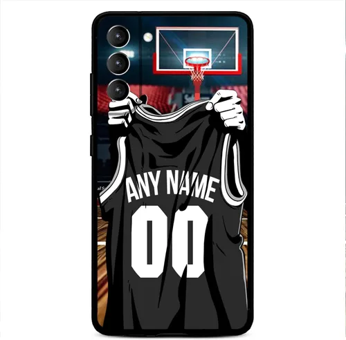 Vista 33 de Nombre y número personalizados – Atlanta Basketball Jersey – Funda de silicona líquida para Samsung Galaxy S26 S25 S24 S23 S22 S21 Plus S20 + Ultre