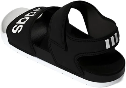 Vista 3 de adidas Sandalia Adilette unisex para adultos, NegroBlanco