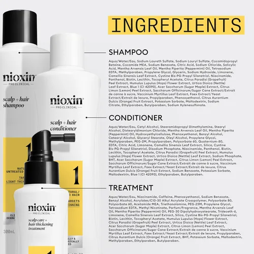 Vista 8 de NIOXIN Kits de sistema de engrosamiento del cuero cabelludo + cabello Para cabello natural, teñido y dañado con adelgazamiento ligero a progresado