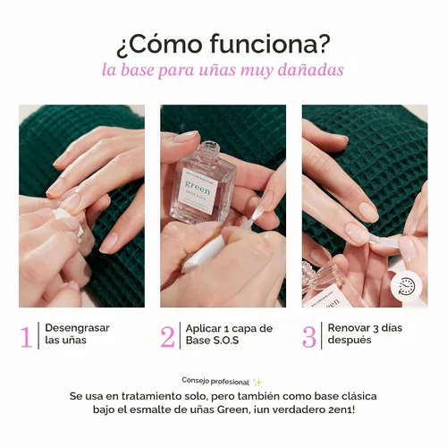Vista 5 de MANUCURIST • Capa base S.O.S. • Enriquecido con vitaminas C y B5 Transparente