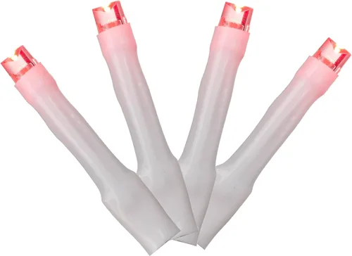 Vista 13 de Vickerman Juego de 144 luces LED naranjas, juego de luces navideñas de 24 pies, cable blanco