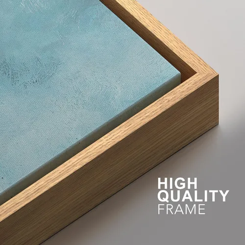 Vista 296 de SIGNFORD - Set de obras de arte en lienzo enmarcado para pared, ilustraciones abstractas de neblina del desierto en tonos neutros beige y marrón