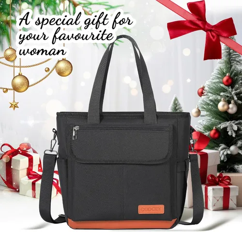 Vista 7 de Lonchera Bolsa de Almuerzo para Mujeres, Bolsa Térmica de Almuerzo a Prueba de Fugas para Mujeres, Bolsas Grandes de Almuerzo Tipo Tote para Adultos
