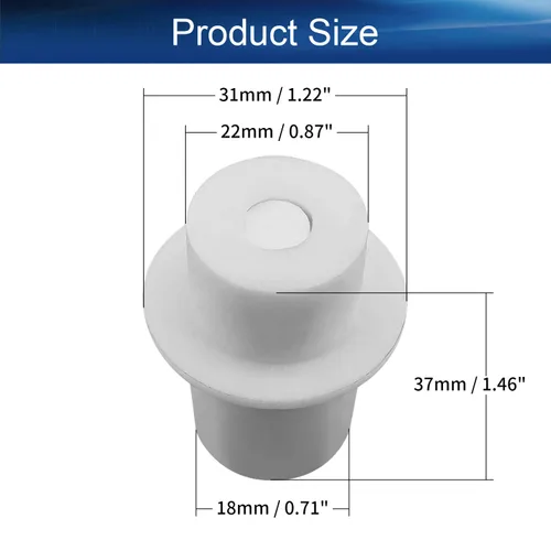 Vista 2 de Bettomshin Tapón de bloqueo de aire de 1.7 fl oz adecuado para 18-22mm/0.71"-0.87" de diámetro, tapones de silicona para tubos de ensayo