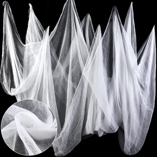 Vista 18 de Boao Halloween Cheese Cloth 35.43 x 393.7 Inch Sage Green Cheesecloth Roll for Crafts Large Cotton Muslin Gauze Fabric for Halloween Outdoor &