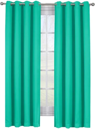 Vista 4 de Royal Bedding Ava - Cortina opaca con ojales superiores, panel de cortina opaca de triple tejido, cortina con lazo, panel individual, 46 pulgadas